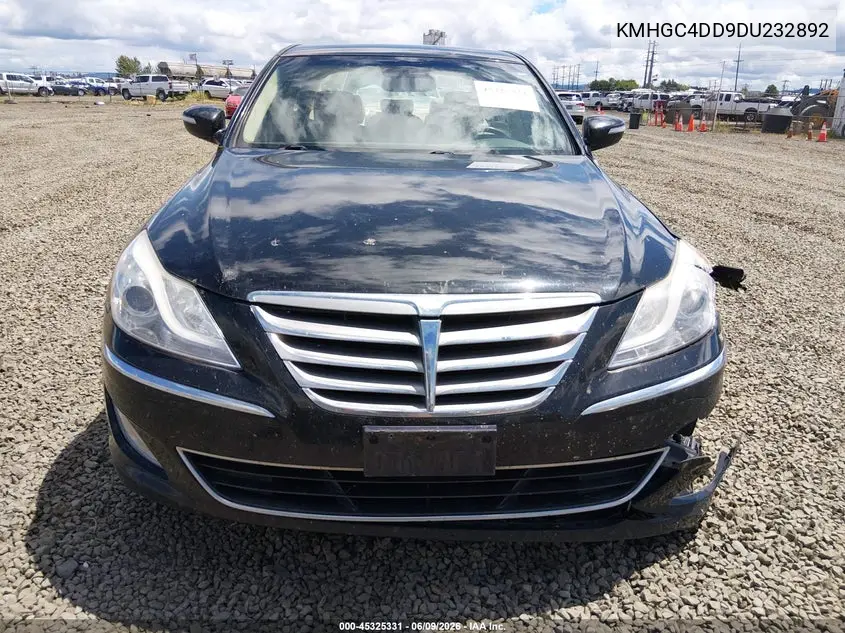 2013 Hyundai Genesis 3.8 VIN: KMHGC4DD9DU232892 Lot: 45325331