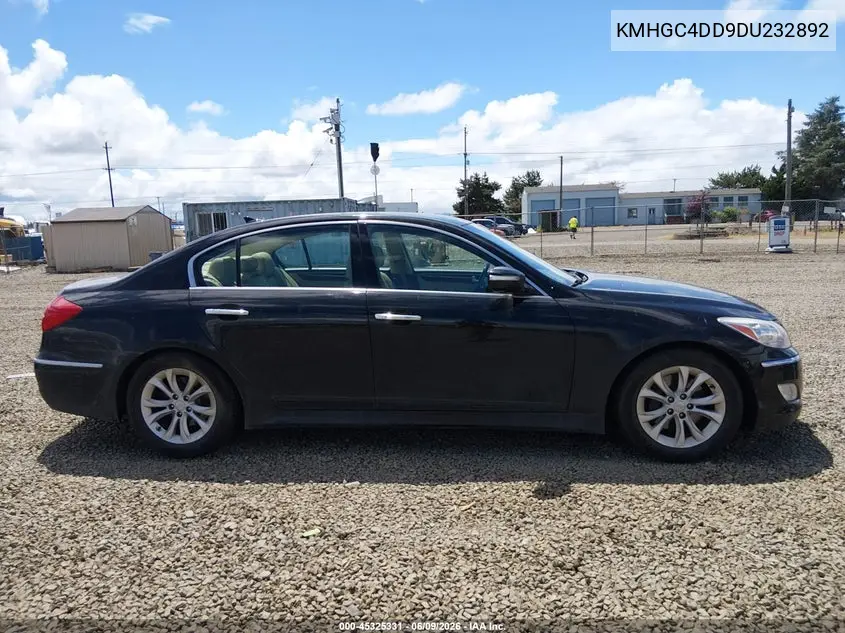 2013 Hyundai Genesis 3.8 VIN: KMHGC4DD9DU232892 Lot: 45325331