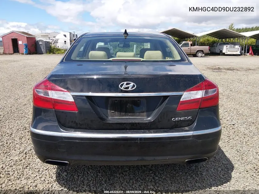 2013 Hyundai Genesis 3.8 VIN: KMHGC4DD9DU232892 Lot: 45325331