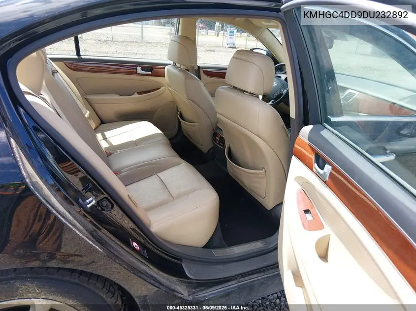 2013 Hyundai Genesis 3.8 VIN: KMHGC4DD9DU232892 Lot: 45325331