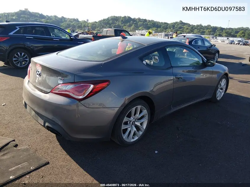 2013 Hyundai Genesis 2.0T VIN: KMHHT6KD6DU097583 Lot: 45408973