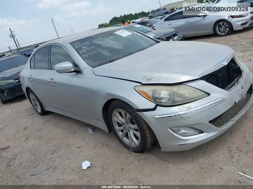 2013 Hyundai Genesis 3.8 VIN: KMHGC4DD8DU209328 Lot: 45470040