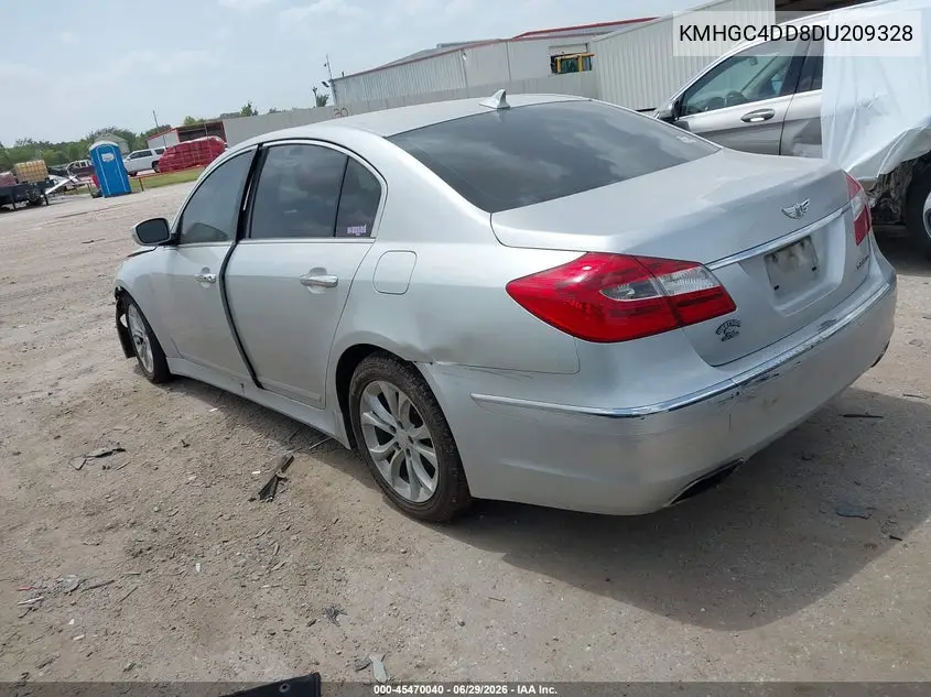 2013 Hyundai Genesis 3.8 VIN: KMHGC4DD8DU209328 Lot: 45470040