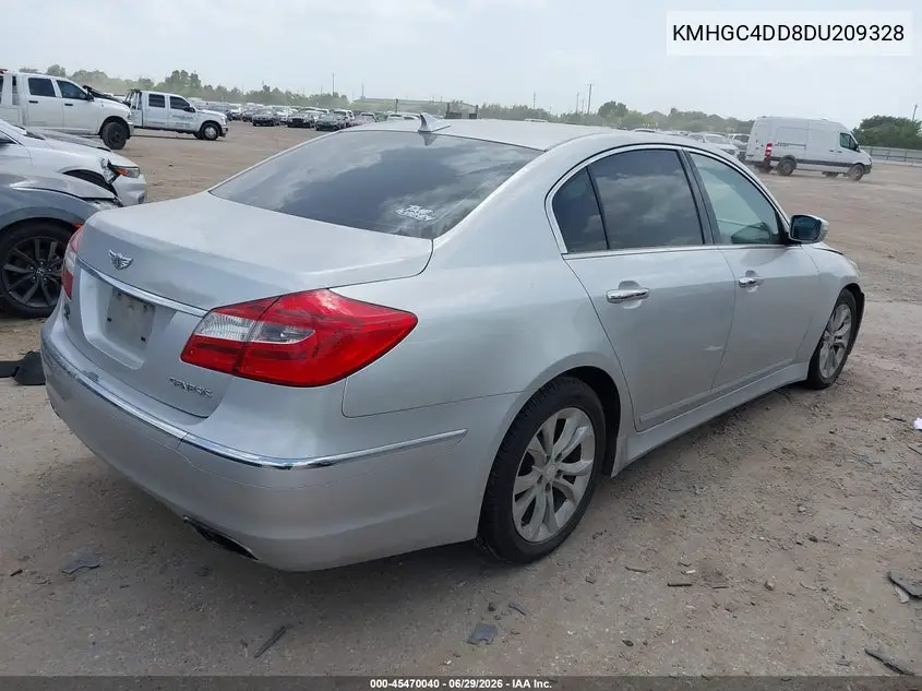 2013 Hyundai Genesis 3.8 VIN: KMHGC4DD8DU209328 Lot: 45470040