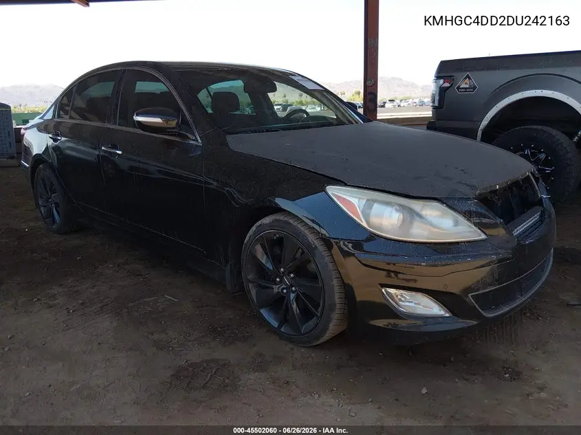 2013 Hyundai Genesis 3.8 VIN: KMHGC4DD2DU242163 Lot: 45502060