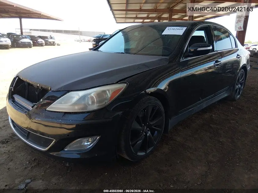 2013 Hyundai Genesis 3.8 VIN: KMHGC4DD2DU242163 Lot: 45502060