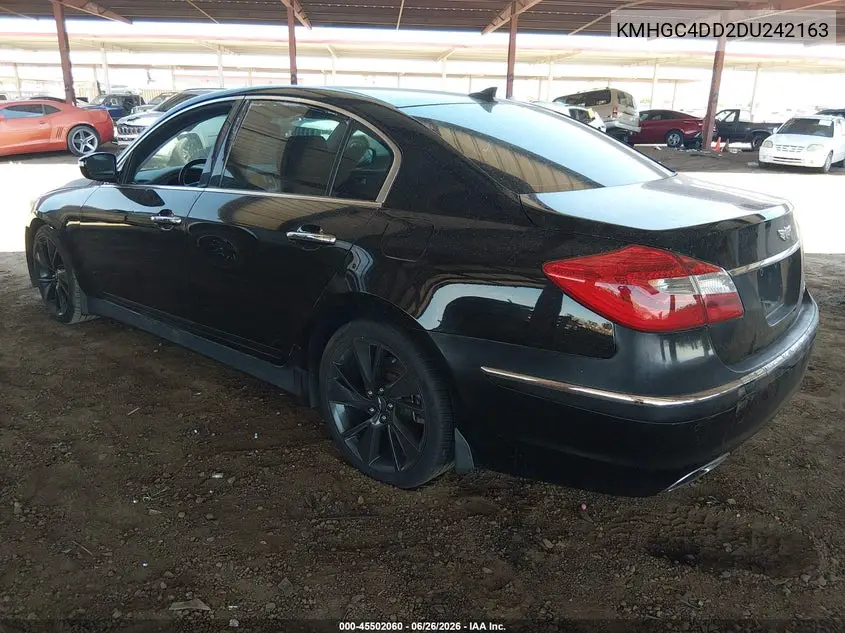 2013 Hyundai Genesis 3.8 VIN: KMHGC4DD2DU242163 Lot: 45502060