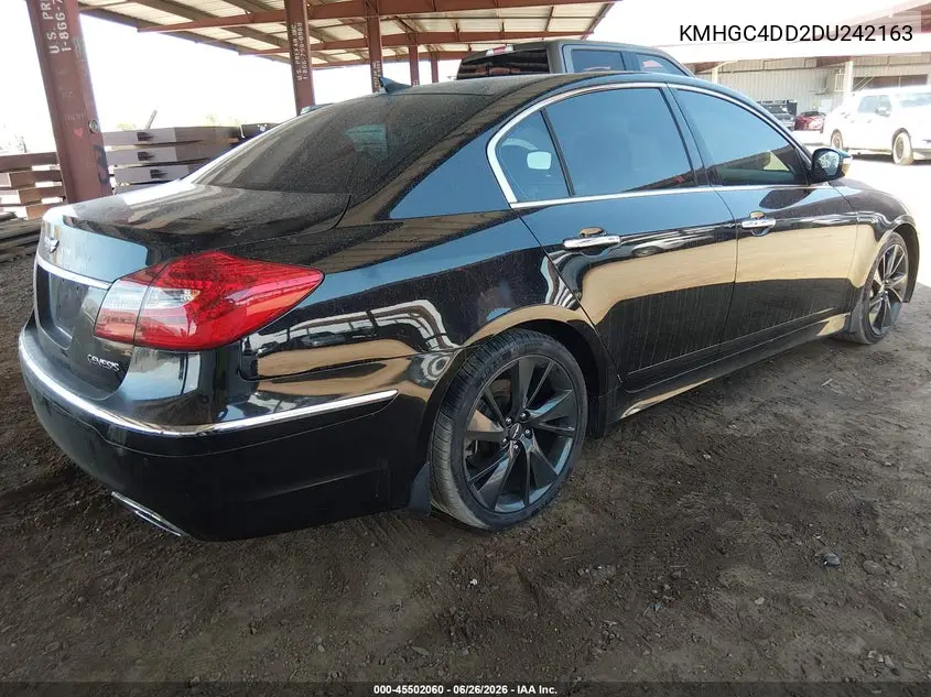 2013 Hyundai Genesis 3.8 VIN: KMHGC4DD2DU242163 Lot: 45502060