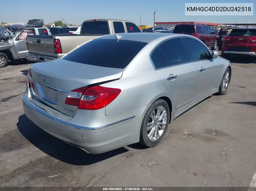 2013 Hyundai Genesis 3.8 VIN: KMHGC4DD2DU242518 Lot: 45539925