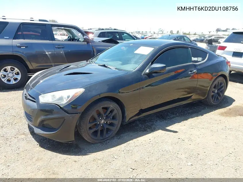 2013 Hyundai Genesis 2.0T VIN: KMHHT6KD2DU108756 Lot: 45553188