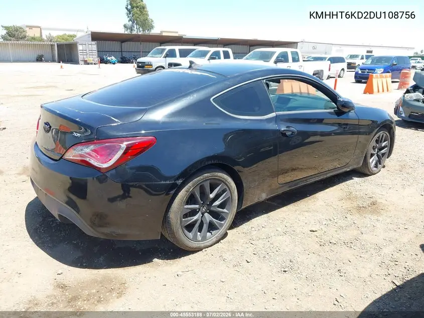 2013 Hyundai Genesis 2.0T VIN: KMHHT6KD2DU108756 Lot: 45553188