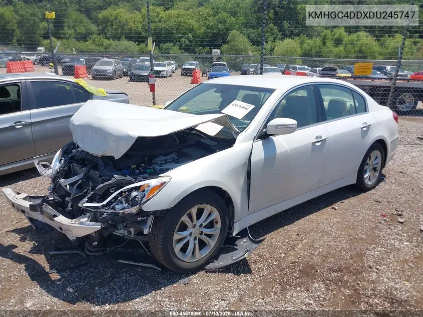 2013 Hyundai Genesis 3.8 VIN: KMHGC4DDXDU245747 Lot: 45570990