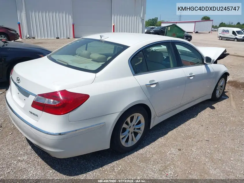 2013 Hyundai Genesis 3.8 VIN: KMHGC4DDXDU245747 Lot: 45570990