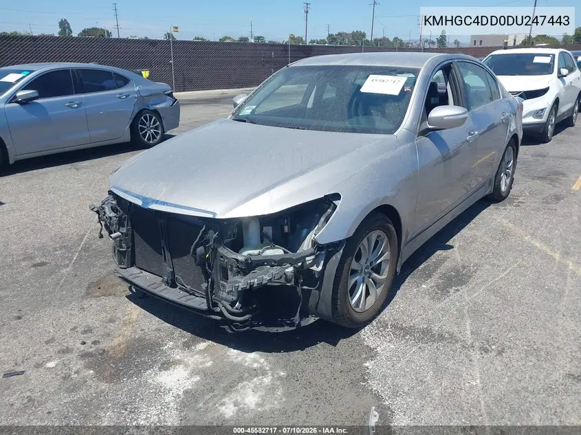 2013 Hyundai Genesis 3.8 VIN: KMHGC4DD0DU247443 Lot: 45582717