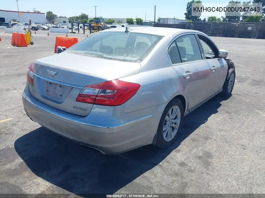 2013 Hyundai Genesis 3.8 VIN: KMHGC4DD0DU247443 Lot: 45582717