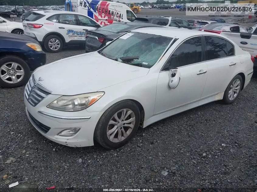 2013 Hyundai Genesis 3.8 VIN: KMHGC4DD2DU226836 Lot: 45629661