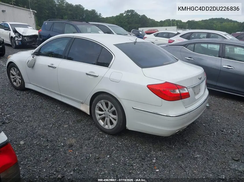 2013 Hyundai Genesis 3.8 VIN: KMHGC4DD2DU226836 Lot: 45629661