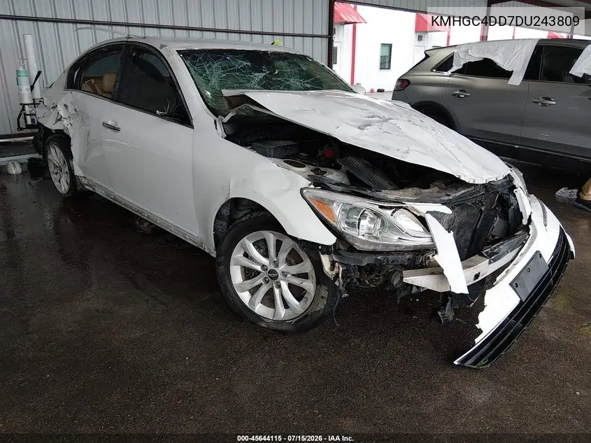 2013 Hyundai Genesis 3.8 VIN: KMHGC4DD7DU243809 Lot: 45644115