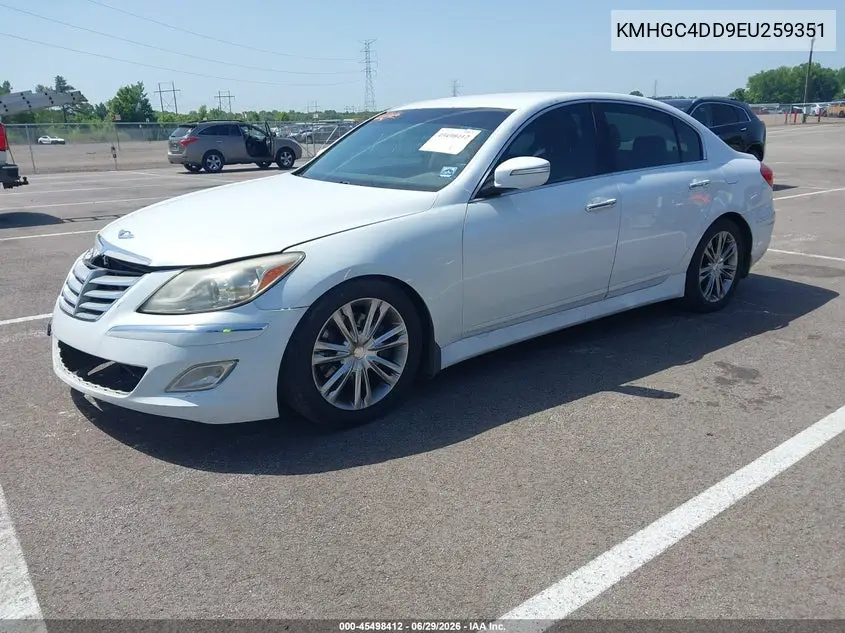 2014 Hyundai Genesis 3.8 VIN: KMHGC4DD9EU259351 Lot: 45498412