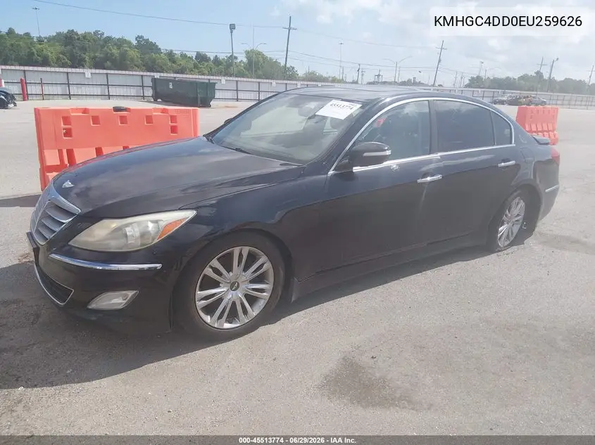 2014 Hyundai Genesis 3.8 VIN: KMHGC4DD0EU259626 Lot: 45513774