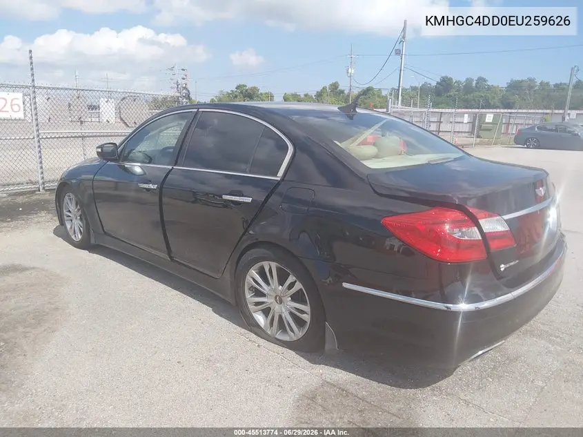 2014 Hyundai Genesis 3.8 VIN: KMHGC4DD0EU259626 Lot: 45513774