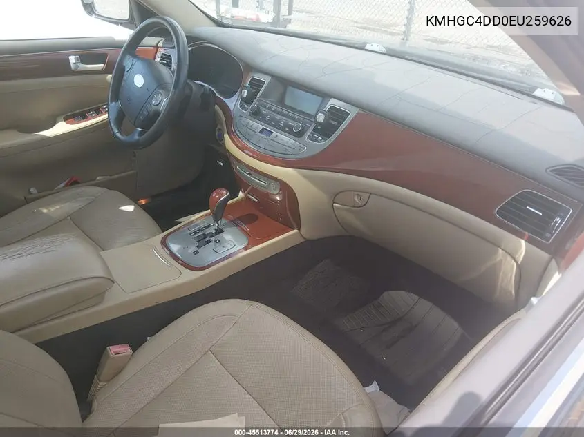 2014 Hyundai Genesis 3.8 VIN: KMHGC4DD0EU259626 Lot: 45513774