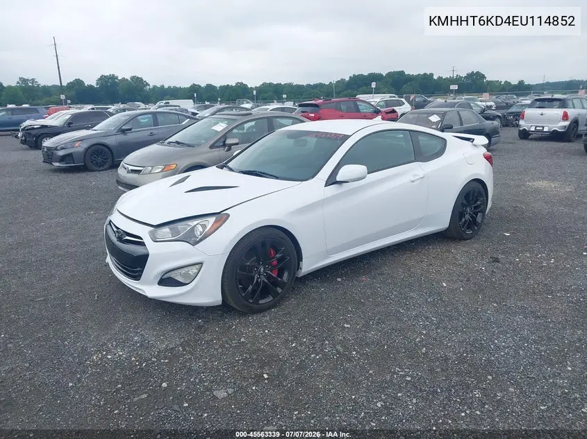 2014 Hyundai Genesis 2.0T R-Spec VIN: KMHHT6KD4EU114852 Lot: 45563339