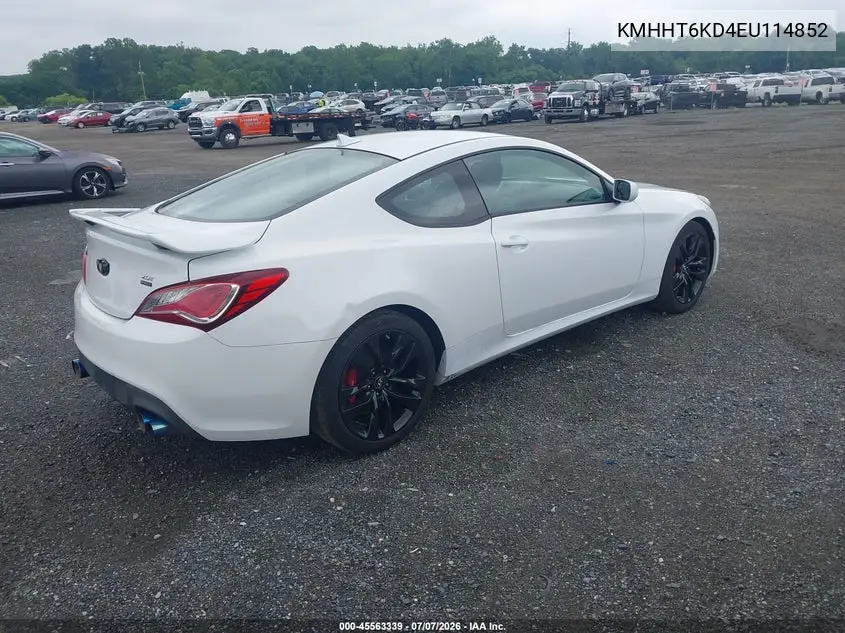 2014 Hyundai Genesis 2.0T R-Spec VIN: KMHHT6KD4EU114852 Lot: 45563339
