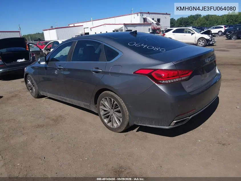 2015 Hyundai Genesis 3.8 VIN: KMHGN4JE3FU064080 Lot: 45143438
