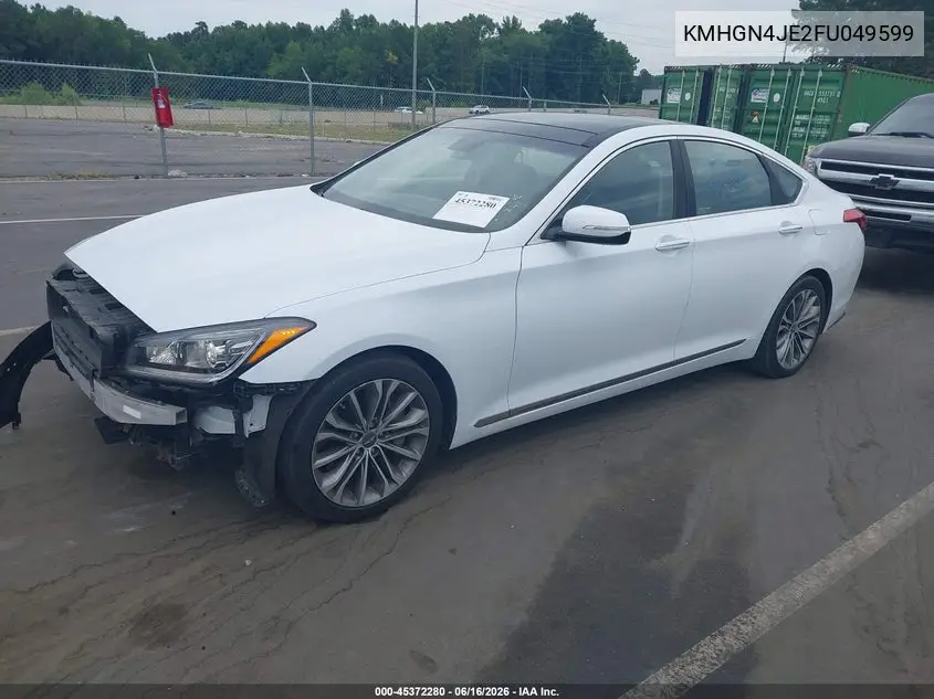 2015 Hyundai Genesis 3.8 VIN: KMHGN4JE2FU049599 Lot: 45372280