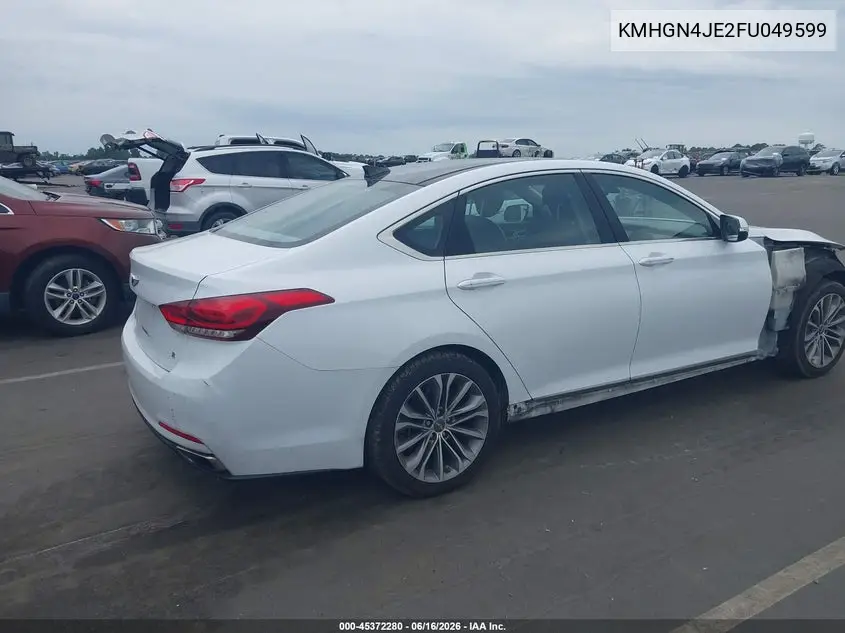 2015 Hyundai Genesis 3.8 VIN: KMHGN4JE2FU049599 Lot: 45372280