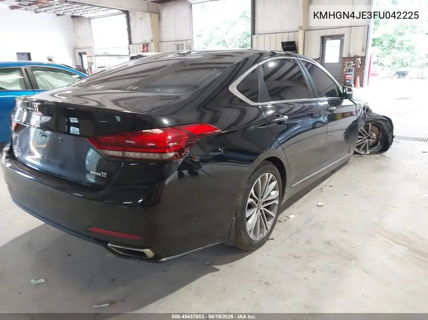 2015 Hyundai Genesis 3.8 VIN: KMHGN4JE3FU042225 Lot: 45437653