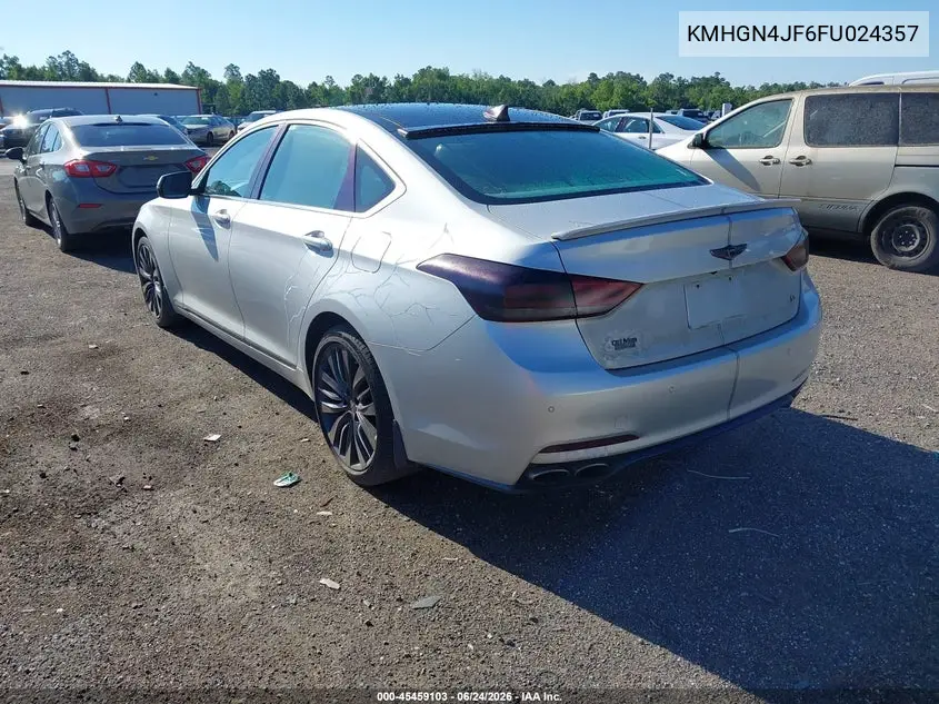 2015 Hyundai Genesis 5.0 VIN: KMHGN4JF6FU024357 Lot: 45459103