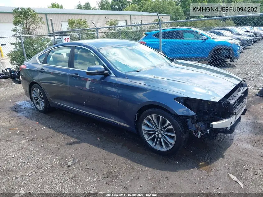 2015 Hyundai Genesis 3.8 VIN: KMHGN4JE9FU094202 Lot: 45476211