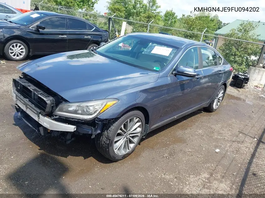 2015 Hyundai Genesis 3.8 VIN: KMHGN4JE9FU094202 Lot: 45476211