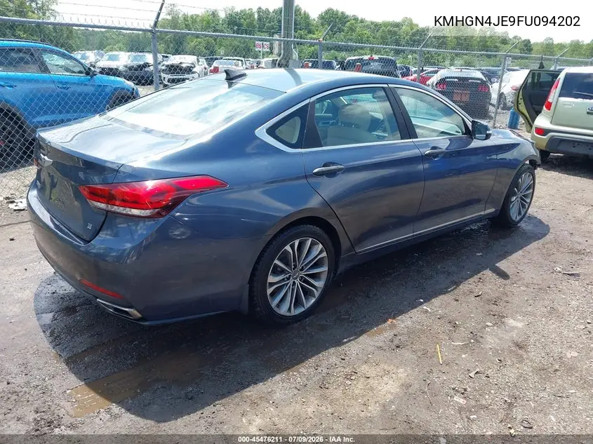 2015 Hyundai Genesis 3.8 VIN: KMHGN4JE9FU094202 Lot: 45476211