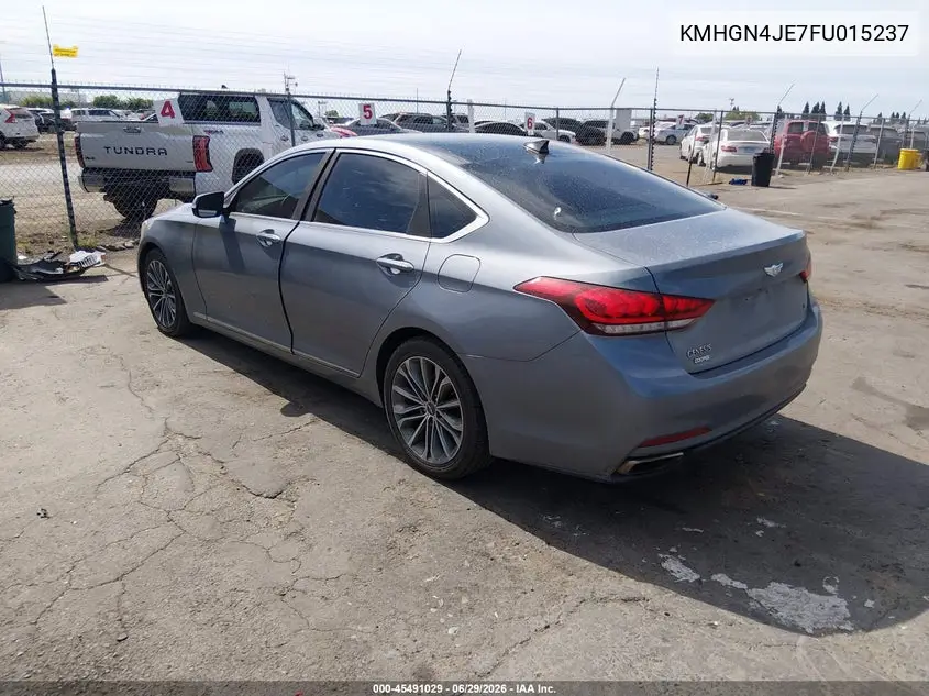 2015 Hyundai Genesis 3.8 VIN: KMHGN4JE7FU015237 Lot: 45491029