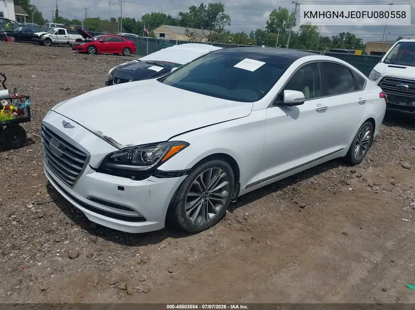 2015 Hyundai Genesis 3.8 VIN: KMHGN4JE0FU080558 Lot: 45503554
