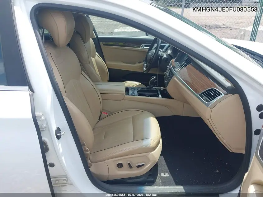 2015 Hyundai Genesis 3.8 VIN: KMHGN4JE0FU080558 Lot: 45503554