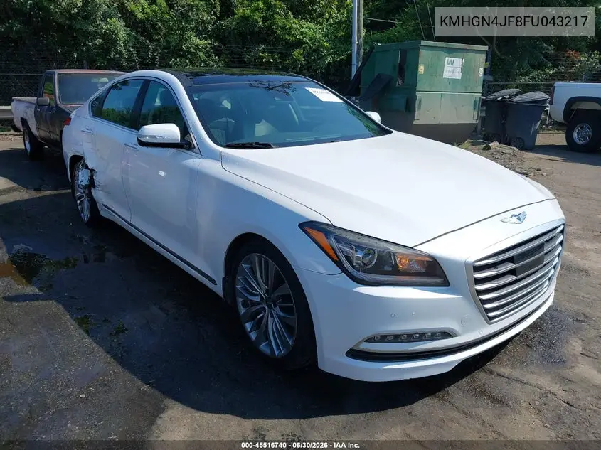 2015 Hyundai Genesis 5.0 VIN: KMHGN4JF8FU043217 Lot: 45516740