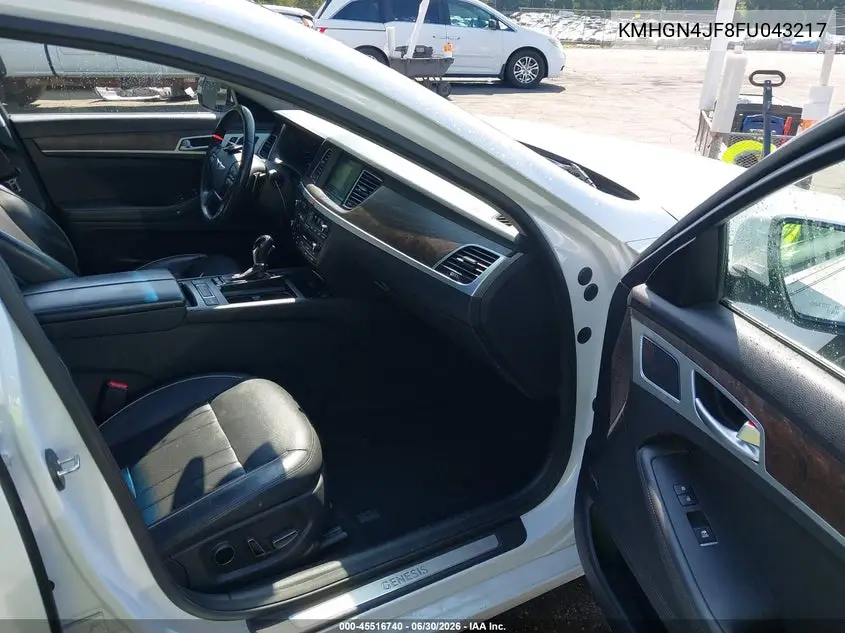 2015 Hyundai Genesis 5.0 VIN: KMHGN4JF8FU043217 Lot: 45516740