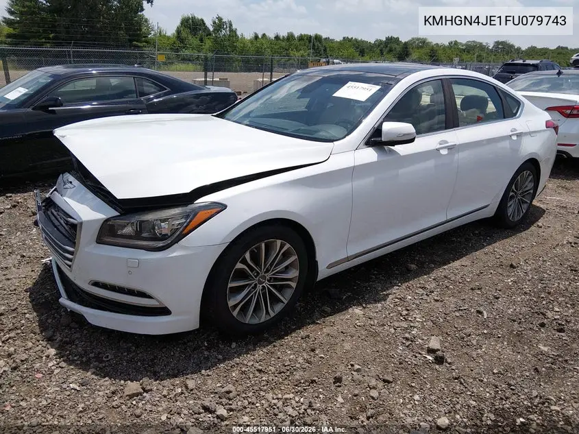 2015 Hyundai Genesis 3.8 VIN: KMHGN4JE1FU079743 Lot: 45517951