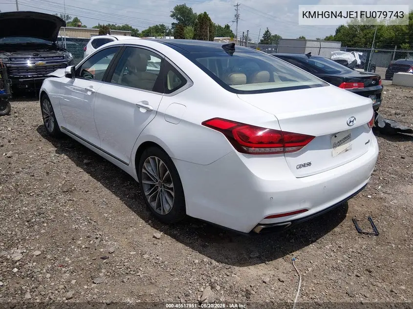 2015 Hyundai Genesis 3.8 VIN: KMHGN4JE1FU079743 Lot: 45517951