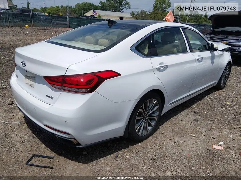 2015 Hyundai Genesis 3.8 VIN: KMHGN4JE1FU079743 Lot: 45517951