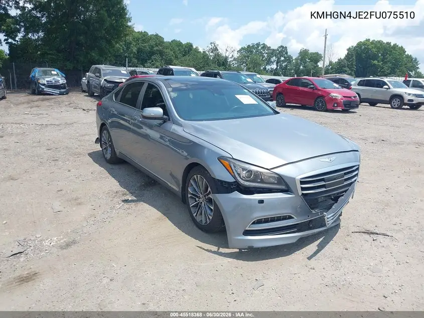 2015 Hyundai Genesis 3.8 VIN: KMHGN4JE2FU075510 Lot: 45518368