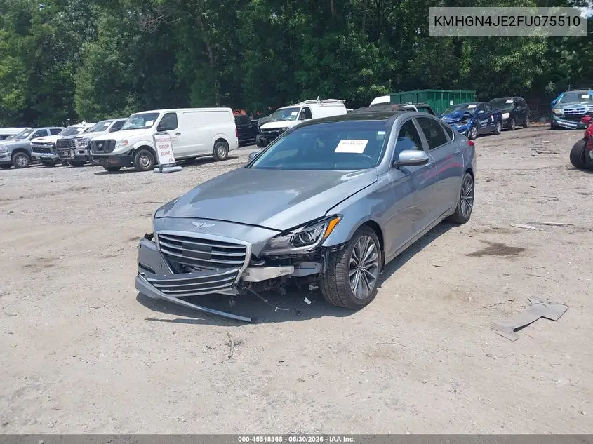 2015 Hyundai Genesis 3.8 VIN: KMHGN4JE2FU075510 Lot: 45518368
