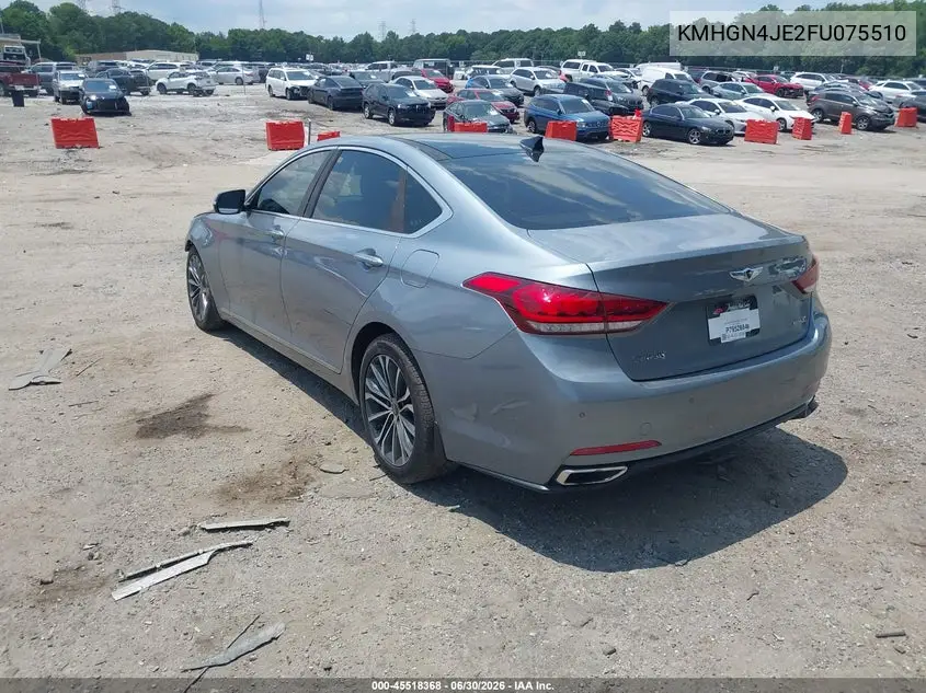 2015 Hyundai Genesis 3.8 VIN: KMHGN4JE2FU075510 Lot: 45518368