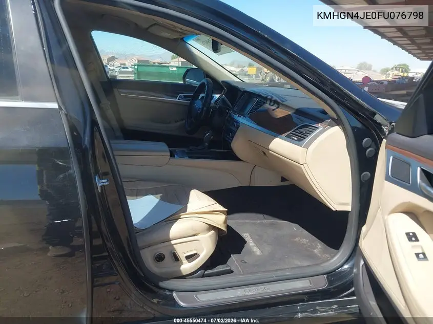 2015 Hyundai Genesis 3.8 VIN: KMHGN4JE0FU076798 Lot: 45550474