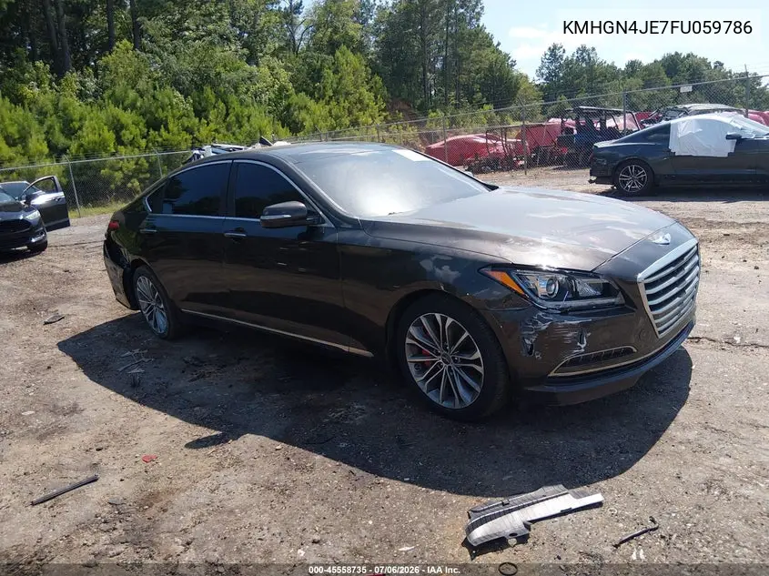 2015 Hyundai Genesis 3.8 VIN: KMHGN4JE7FU059786 Lot: 45558735