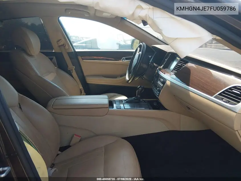 2015 Hyundai Genesis 3.8 VIN: KMHGN4JE7FU059786 Lot: 45558735
